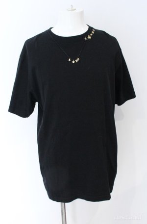 画像: STUD MUFFIN / ネックレスBIG Tシャツ 4 ブラックｘゴールド O-25-09-08-036-ST-ts-YM-OS