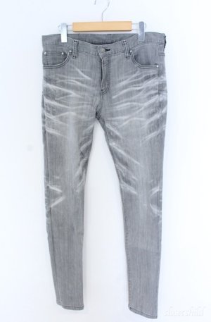 画像: TORNADO MART / オーシャンパールスキニーデニムパンツ LL グレー O-25-09-08-025-TO-pa-YM-OS