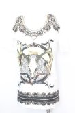 画像3: NO ID. / サタニックプリントVネック Tシャツ 1 ホワイト O-25-09-16-049-NO-ts-YM-OS (3)