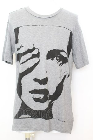 画像: Moonage Devilment / フェイスプリントTシャツ 46 グレー O-25-09-16-018-Mo-ts-YM-OS