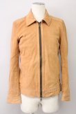 画像1: 【SALE】NO ID. / ジャケット.ラムヌバックレザーZIPブルゾン T-23-10-13-004-NO-ja-YM-ZT388 (1)