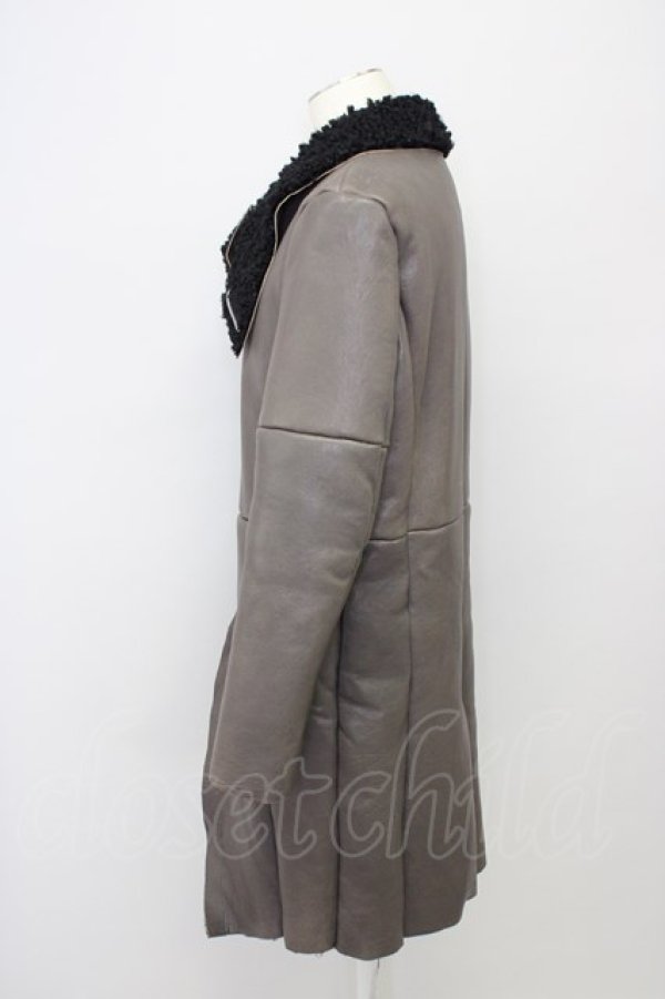 SALE】NO ID. BLACK / コート.ラムベジタブルフェイクムートン