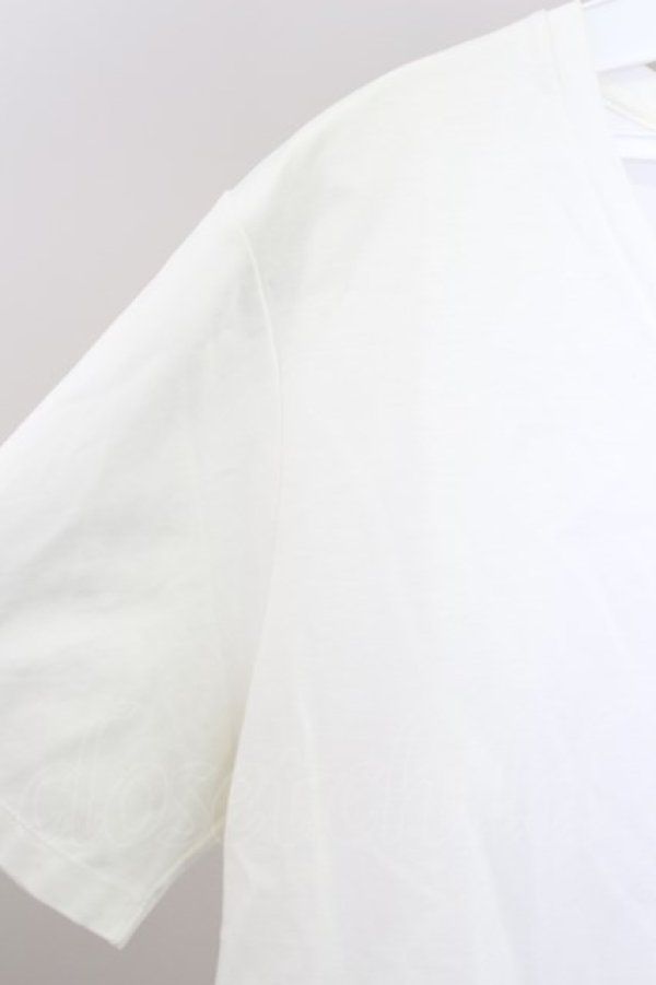 画像3: 【WINTERセール】NO ID. / CパールヴァティシルケットスムースVネックTシャツ 1 ホワイト T-23-11-30-004-NO-ts-YM-ZT169 (3)