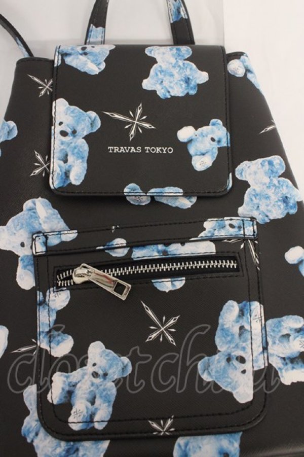 画像2: 【WINTERセール】TRAVAS TOKYO / 2WAYクマ総柄バックパック’22SS/  ブラック T-23-12-19-037-TR-ba-YM-ZT-MK001 (2)