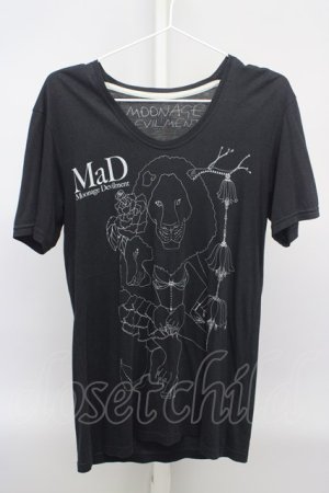 画像: Moonage Devilment(清春) / print Tシャツ 44 ブラック T-23-12-19-006-Mo-ts-YM-ZT313