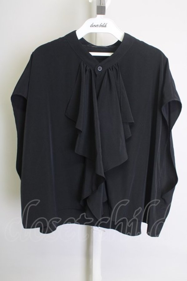 画像1: LAD MUSICIAN / DECHINE FRILL SHIRTシャツ 46 ブラック T-24-01-13-019-LA-sh-YM-ZT518 (1)