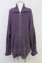 画像: 【WINTERセール】MAISON SPECIAL / プライムオーバークレイジークラッシュアゼドライバーズニット 02 パープル T-24-01-13-008-MA-to-YM-ZT020