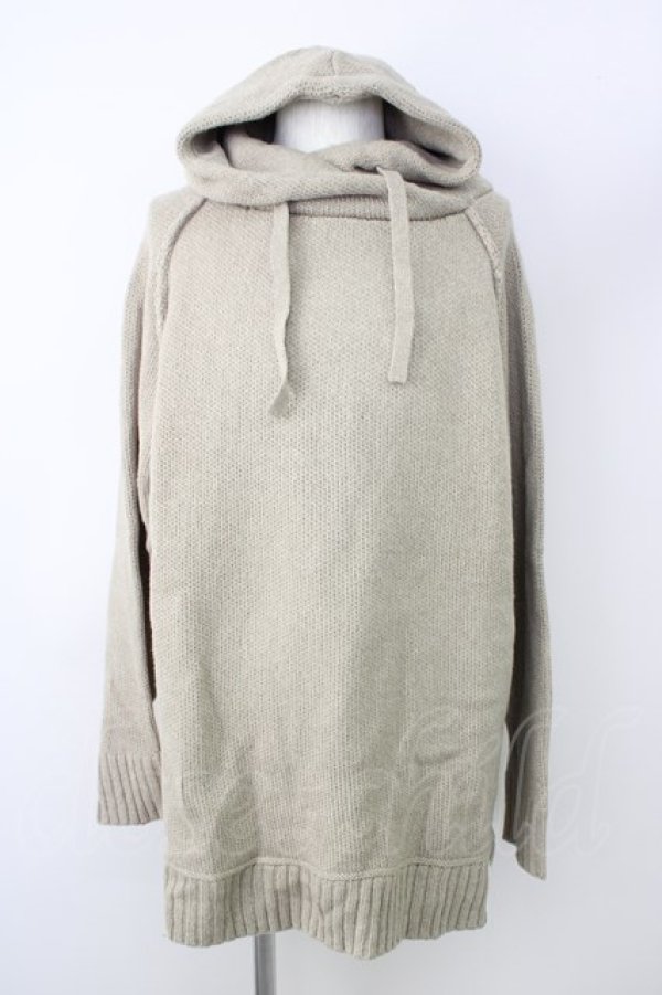 画像1: CAMBIO / パーカー.AZEAMI 5G Loose Knit Hoodie M カーキ T-24-02-07-006-CA-to-YM-ZT403 (1)