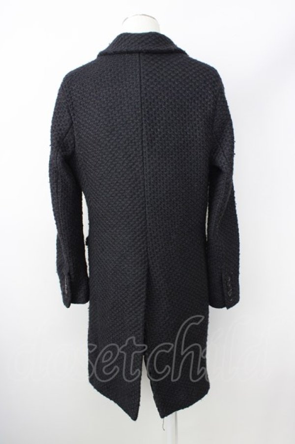 画像2: 【WINTERセール】NO ID. / コート.ボンディングニットチェスター 2 ブラック T-24-02-15-008-NO-ou-YM-ZT-M012 (2)