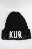 画像3: 【セール】MARDIGRAS(SADS清春) / キャップ.KUR刺繍ニット  ブラック T-24-03-11-014-MA-za-YM-ZT205 (3)