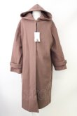 画像1: NIL DUE / NIL UN / コート.LONG HOODIE OVER COAT F ダークブラウン T-24-03-11-012-NI-ou-YM-ZT-M104 (1)