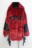 画像2: TRAVAS TOKYO / ジャケット.Drip Logo Faux Fur Hoodie F ボルドー T-24-04-10-006-TR-pa-YM-ZT-M101 (2)