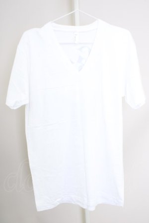 画像: KUROYUME / バックプリントVネックTシャツ M ホワイト T-24-07-05-008-KU-ts-YM-ZT072