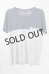 画像: GalaabenD / 切り替えポケットTシャツ m グリーンｘグレー T-24-08-08-029-Ga-ts-YM-ZT016