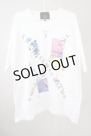 画像: 【WINTERセール】KMK(KINGLY MASK) / ペインティングBIG Tシャツ F ホワイト T-24-09-13-007-KM-ts-YM-ZT190