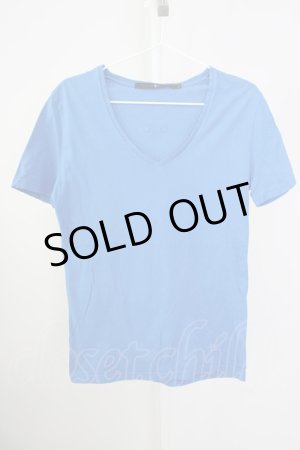 画像: 【WINTERセール】NO ID. / Tシャツ.Vネック 1 ブルー T-24-09-13-016-NO-ts-IG-ZT165