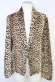 画像1: CIVARIZE / ショールカラーレオパードファージャケット 46 ブラウン T-24-10-28-007-CI-ja-YM-ZT088 (1)