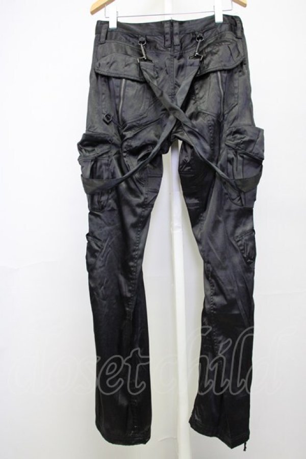 画像2: CIVARIZE / Hooliganサテンカーゴパンツ 46 ブラック T-25-01-15-028-CI-pa-YM-ZT251 (2)