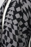 画像4: CIVARIZE / Mirror ジオメトリックニットガウンカーディガン 44 ブラックｘグレー T-25-02-05-015-CI-to-YM-ZT091 (4)