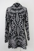 画像2: CIVARIZE / Mirror ジオメトリックニットガウンカーディガン 44 ブラックｘグレー T-25-02-05-015-CI-to-YM-ZT091 (2)