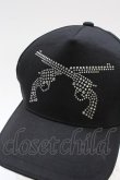 roar / スワロフスキークロスガンキャップ 1 ブラック T-25-06