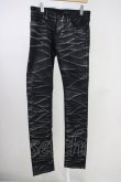 画像1: CIVARIZE / Omen箔加工タイトカラースキニーパンツ 46 ブラックｘシルバー T-25-06-28-019-CI-pa-YM-ZT (1)
