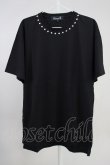 画像1: CavariA / スタッズ襟BIG Tシャツ 46 ブラック T-25-06-28-003-Ca-ts-YM-ZT (1)