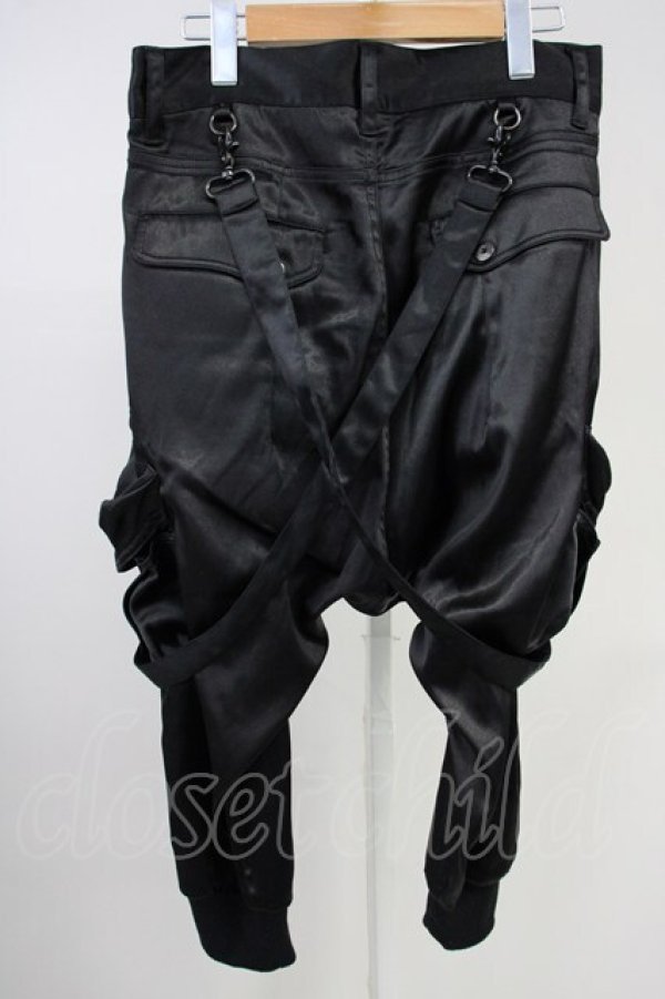 画像2: CIVARIZE / Beamサスペンダー付きサテンサルエルカーゴパンツ 44 ブラック T-25-06-28-021-CI-pa-YM-ZT (2)