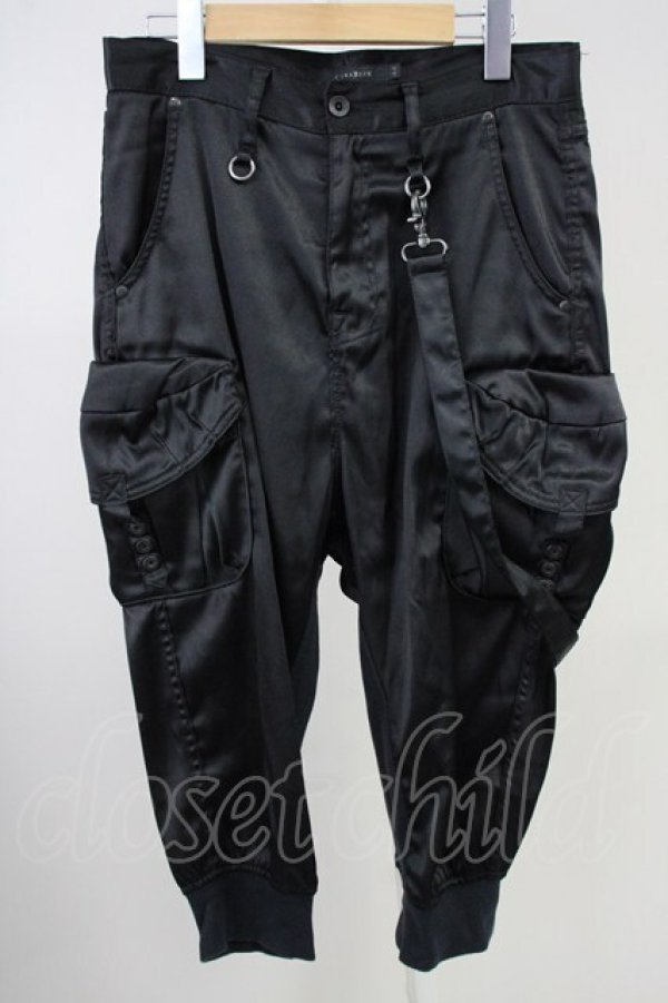 画像1: CIVARIZE / Meteorサテンサルエルカーゴパンツ 44 ブラック T-25-06-28-022-CI-pa-YM-ZT (1)