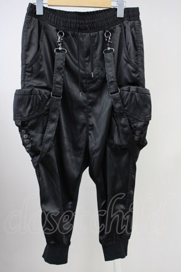 画像1: CIVARIZE / Asteroidサテンサルエルパンツ 44 ブラック T-25-06-28-023-CI-pa-YM-ZT (1)