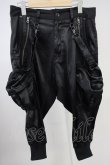 画像1: CIVARIZE / サスペンダージップサテンサルエルカーゴパンツ 44 ブラック T-25-06-28-024-CI-pa-YM-ZT (1)