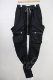 画像1: A.F ARTEFACT / Denim Coating Cargo Sarouel Skinnyパンツ 2 ブラック T-25-06-28-015-A.-pa-YM-ZT (1)