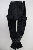 画像2: A.F ARTEFACT / Denim Coating Cargo Sarouel Skinnyパンツ 2 ブラック T-25-06-28-015-A.-pa-YM-ZT (2)