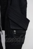 画像4: A.F ARTEFACT / Denim Coating Cargo Sarouel Skinnyパンツ 2 ブラック T-25-06-28-015-A.-pa-YM-ZT (4)