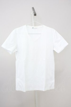 画像: Zero by TORNADO MART / ランダムストライプVネックTシャツ M ホワイト T-25-07-08-005-Ze-ts-YM-ZT172