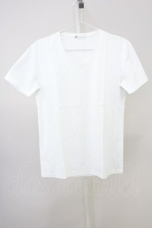 画像: Zero by TORNADO MART / ランダムストライプVネックTシャツ M ホワイト T-25-07-08-006-Ze-ts-YM-ZT172