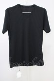 画像1: R by TORNADO MART / ストレッチリブVネックTシャツ 0 ブラック T-25-07-08-010-Th-ts-YM-ZT172 (1)