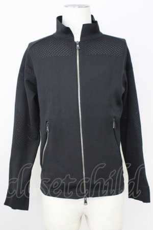 画像: 5351pour les Hommes / knit blouson シングルライダースジャケット 44 ブラック T-25-07-08-018-53-ja-YM-ZT153