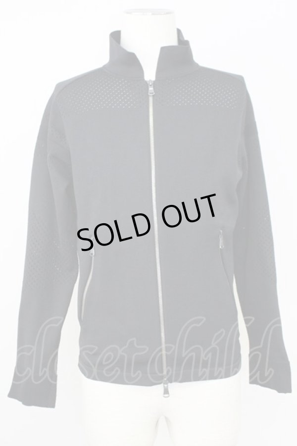 画像1: 5351pour les Hommes / knit blouson シングルライダースジャケット 44 ブラック T-25-07-08-018-53-ja-YM-ZT153 (1)