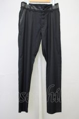 画像: NO ID. BLACK / スイッチングサイドスリットトラウザーズパンツ 3 ブラック T-25-07-17-021-NO-pa-YM-ZT255