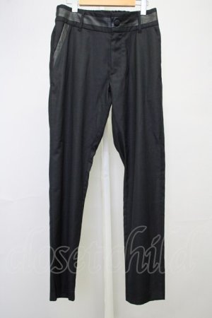 画像: NO ID. BLACK / スイッチングサイドスリットトラウザーズパンツ 3 ブラック T-25-07-17-021-NO-pa-YM-ZT255