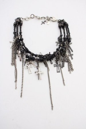 画像: gunda / JUNK HEAVEN DIE BRACELET/Spinel  ブラックｘシルバー T-25-07-17-034-gu-ac-YM-ZT191