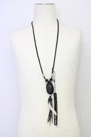 画像: KMRii / TRAPNEST 復刻別注 Labradorite Necklace ネックレス  ブラックｘラブラドライト T-25-07-17-035-KM-ac-YM-ZT191