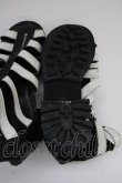 画像4: CIVARIZE / レザーグラディエーターサンダル 42（約27.5cm） ブラックｘホワイト T-25-07-17-045-CI-sho-YM-ZT (4)
