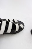 画像6: CIVARIZE / レザーグラディエーターサンダル 42（約27.5cm） ブラックｘホワイト T-25-07-17-045-CI-sho-YM-ZT (6)