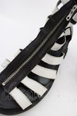 画像7: CIVARIZE / レザーグラディエーターサンダル 42（約27.5cm） ブラックｘホワイト T-25-07-17-045-CI-sho-YM-ZT (7)