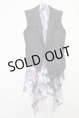 画像: CIVARIZE / ナポレオン変形ベスト+ノースリーブシフォンロングガウン 44 ブラックｘブルー T-25-07-17-006-CI-to-YM-ZT