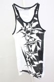 画像1: CIVARIZE / Thwartアシンメトリージオメトリック総柄タンクトップ 46 ブラックｘホワイト T-25-07-25-001-CI-to-YM-ZT (1)