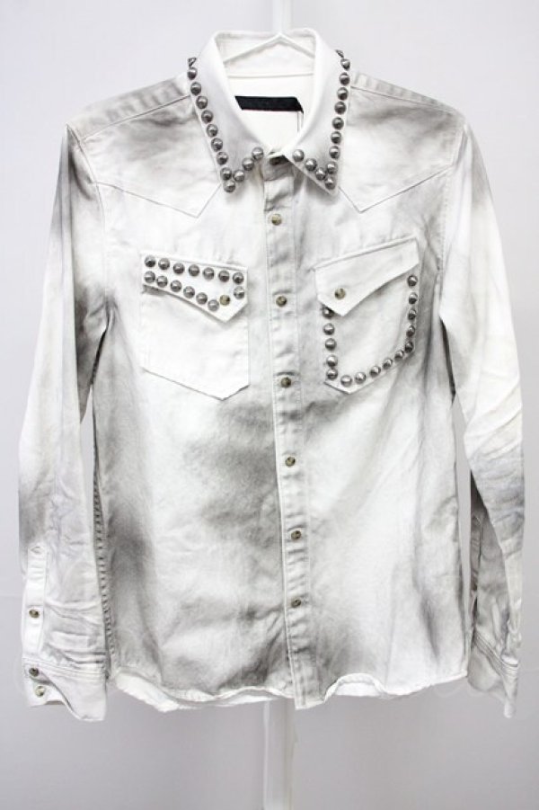 画像1: FUGA / （渋谷店限定）LIMITED DENIM SHIRT デニムシャツ 44 ホワイト T-25-07-25-016-FU-sh-YM-ZT (1)