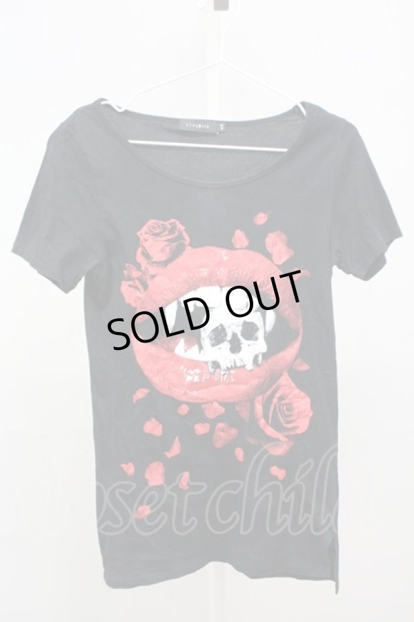 画像1: CIVARIZE / リップロングTシャツ 44 ブラック T-25-07-25-003-CI-ts-YM-ZT (1)